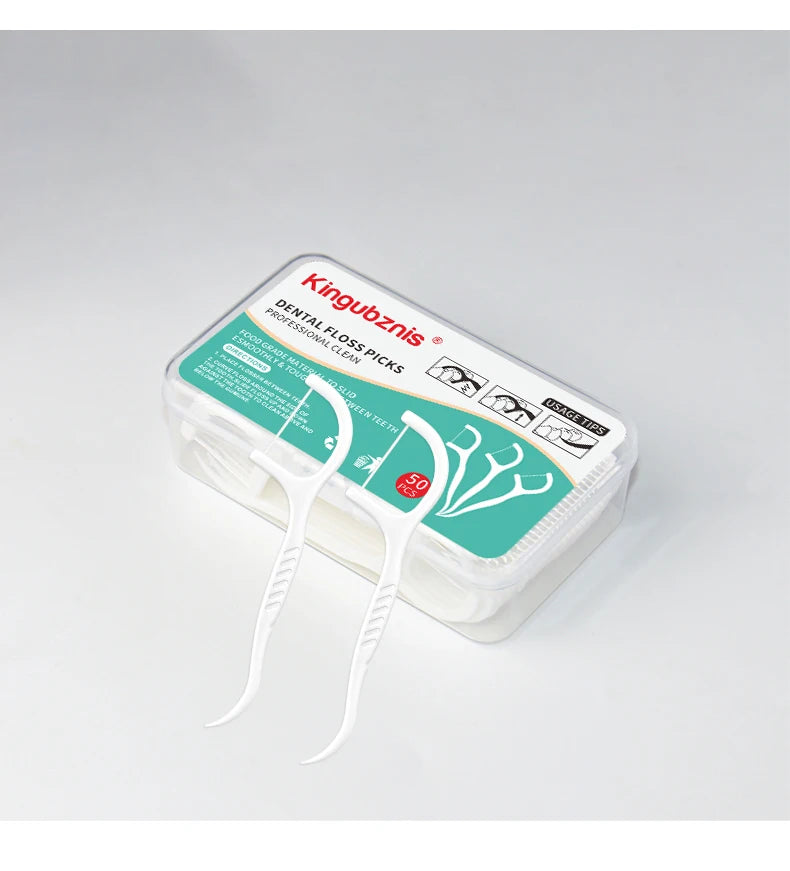 50/500pcs Dental Floss Minty Toothpicks