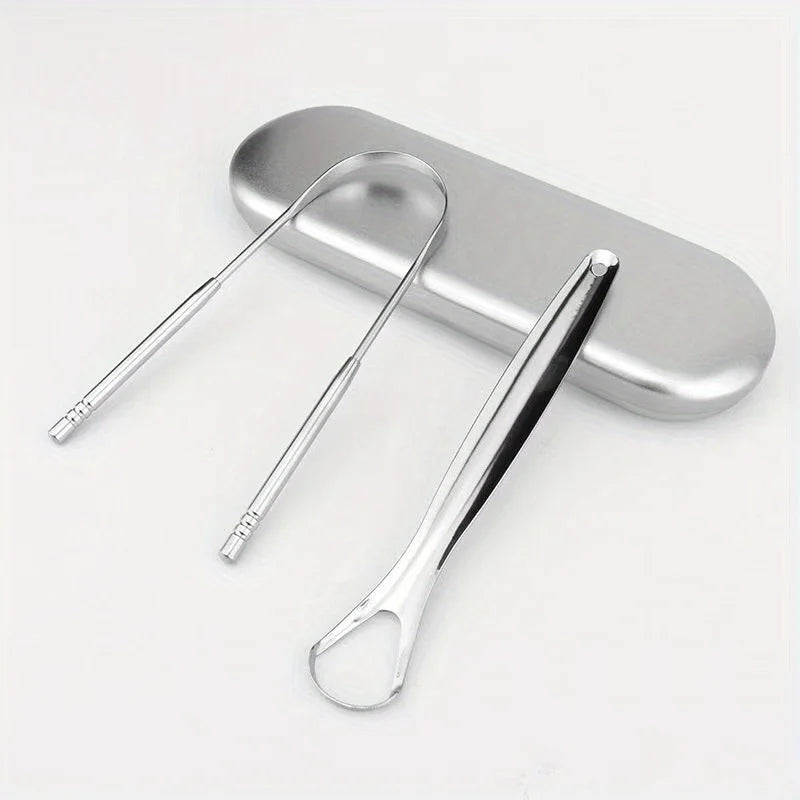 1/2/3/4pcs Stainless Steel tongue scraper