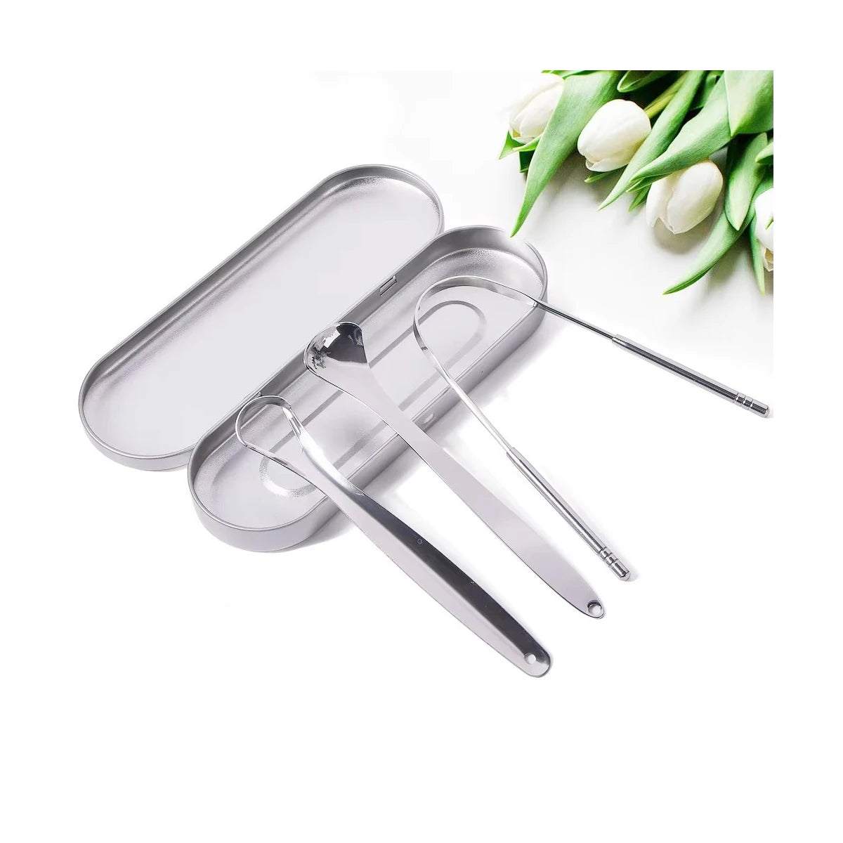 1/2/3/4pcs Stainless Steel tongue scraper
