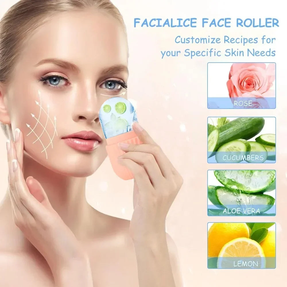 1/3PCS Ice Face Roller            Stainless Steel Gua Sha