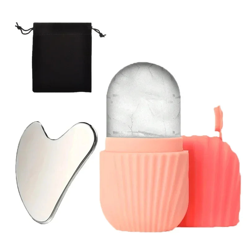 1/3PCS Ice Face Roller            Stainless Steel Gua Sha