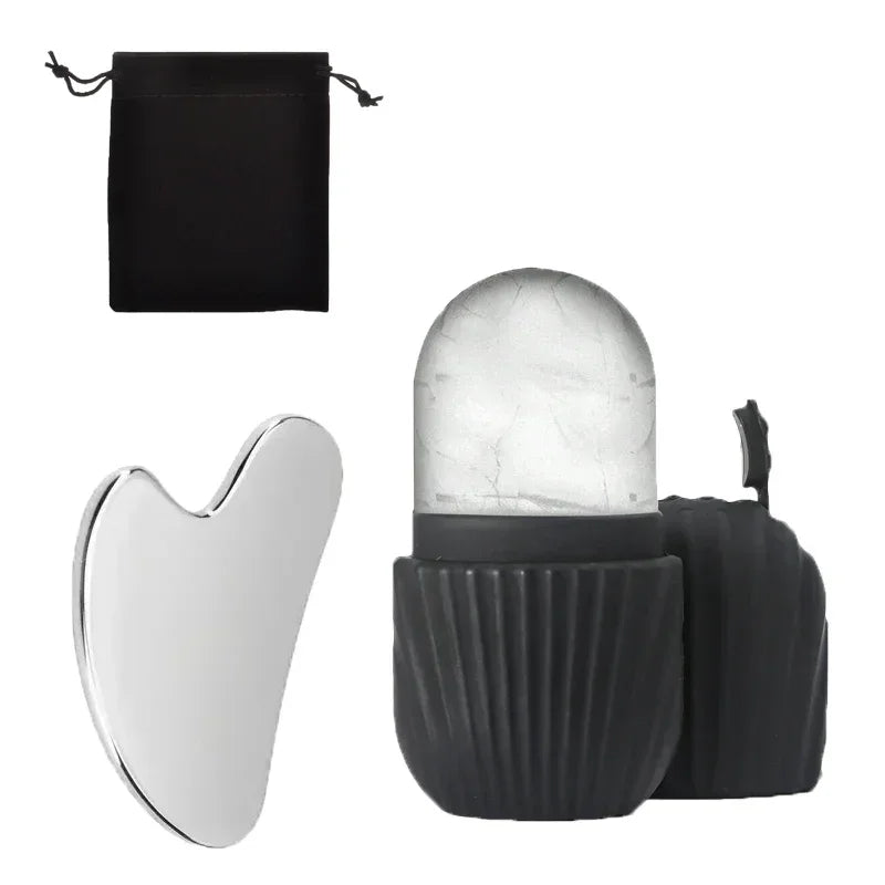 1/3PCS Ice Face Roller            Stainless Steel Gua Sha